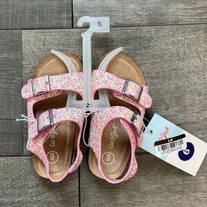 Cat & Jack Multicolor Glitter Kids Sandals